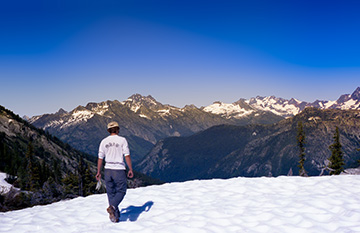 Hiking with Rolf, South Pass, Washington